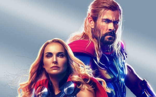 Movie Thor: Love and Thunder Thor Chris Hemsworth Lady Thor Natalie Portman HD Wallpaper | Background Image
