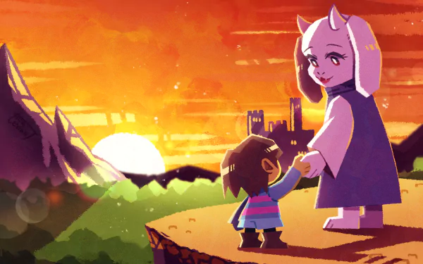 Toriel (Undertale) Frisk (Undertale) video game Undertale HD Desktop Wallpaper | Background Image