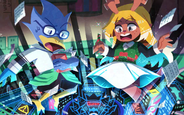 Noelle Holiday Berdly (deltarune) video game deltarune HD Desktop Wallpaper | Background Image