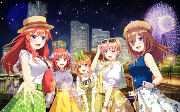 Itsuki Nakano Yotsuba Nakano Miku Nakano Nino Nakano Ichika Nakano Anime The Quintessential Quintuplets HD Desktop Wallpaper | Background Image