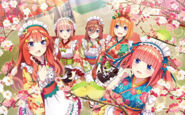 Itsuki Nakano Yotsuba Nakano Miku Nakano Nino Nakano Ichika Nakano Anime The Quintessential Quintuplets HD Desktop Wallpaper | Background Image