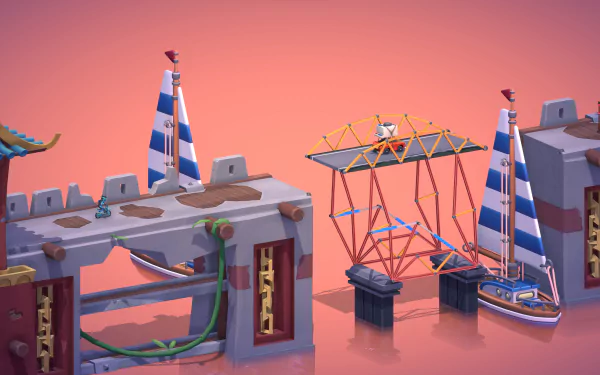video game Poly Bridge 3 HD Desktop Wallpaper | Background Image