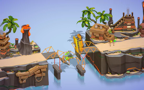 video game Poly Bridge 3 HD Desktop Wallpaper | Background Image