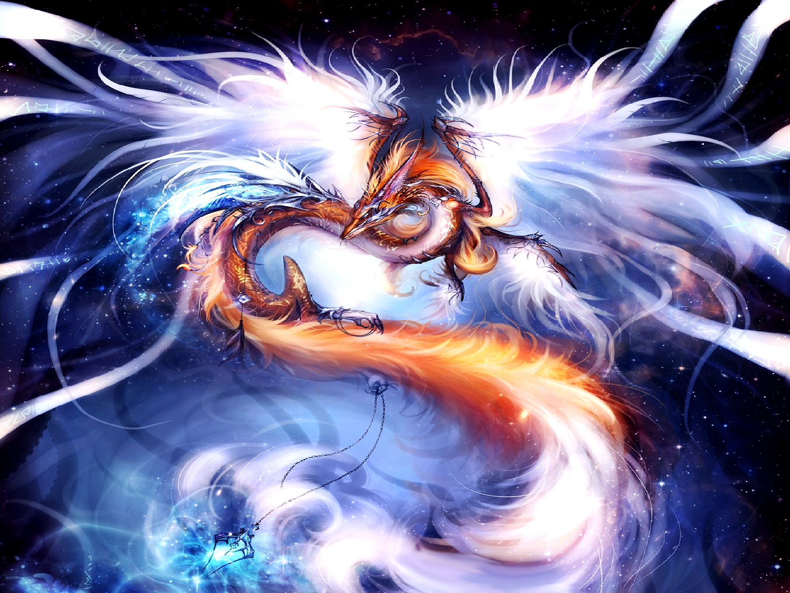 Fantasy dragon in Jin Hava desktop wallpaper.
