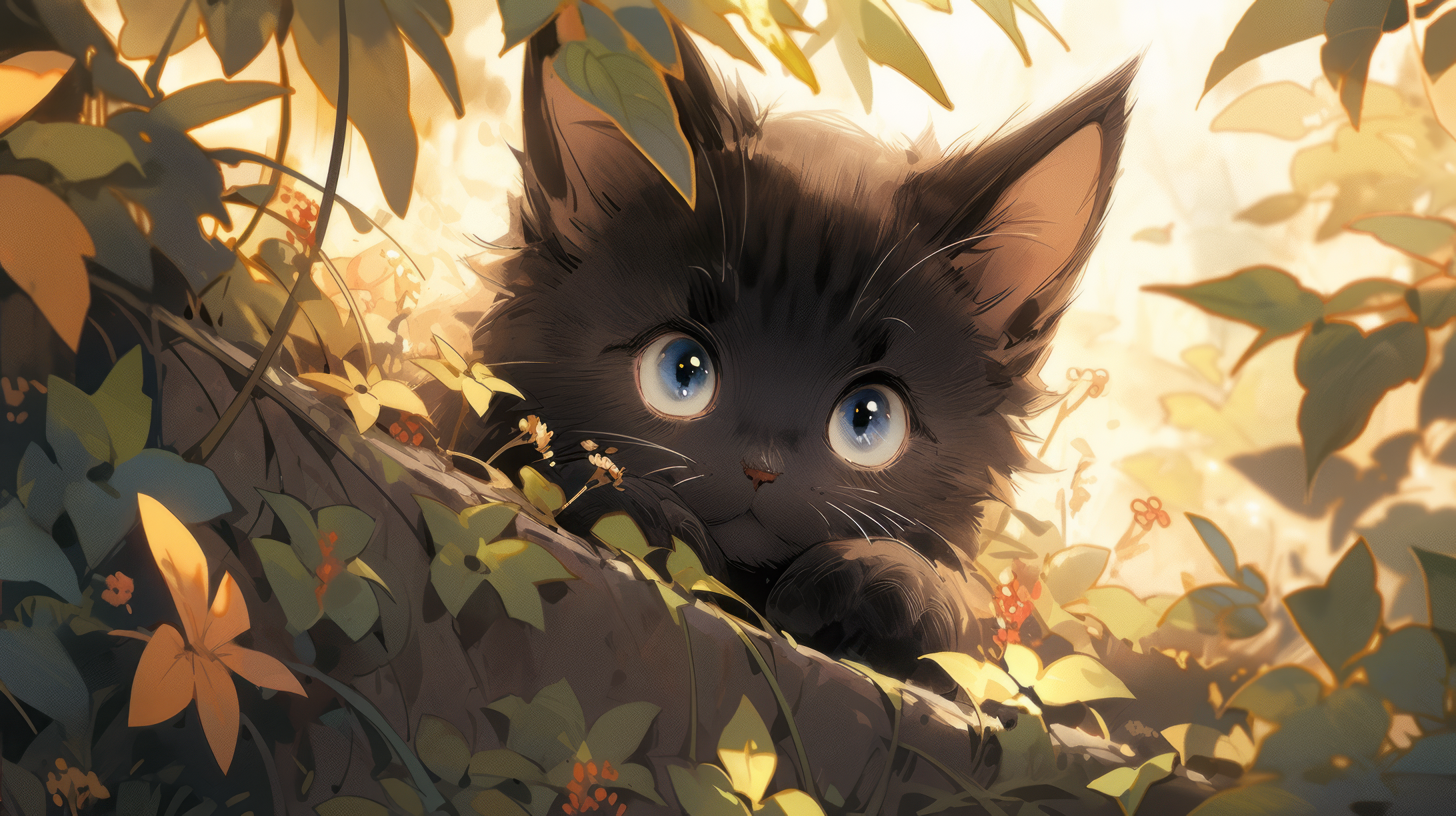 cute anime cat wallpaper