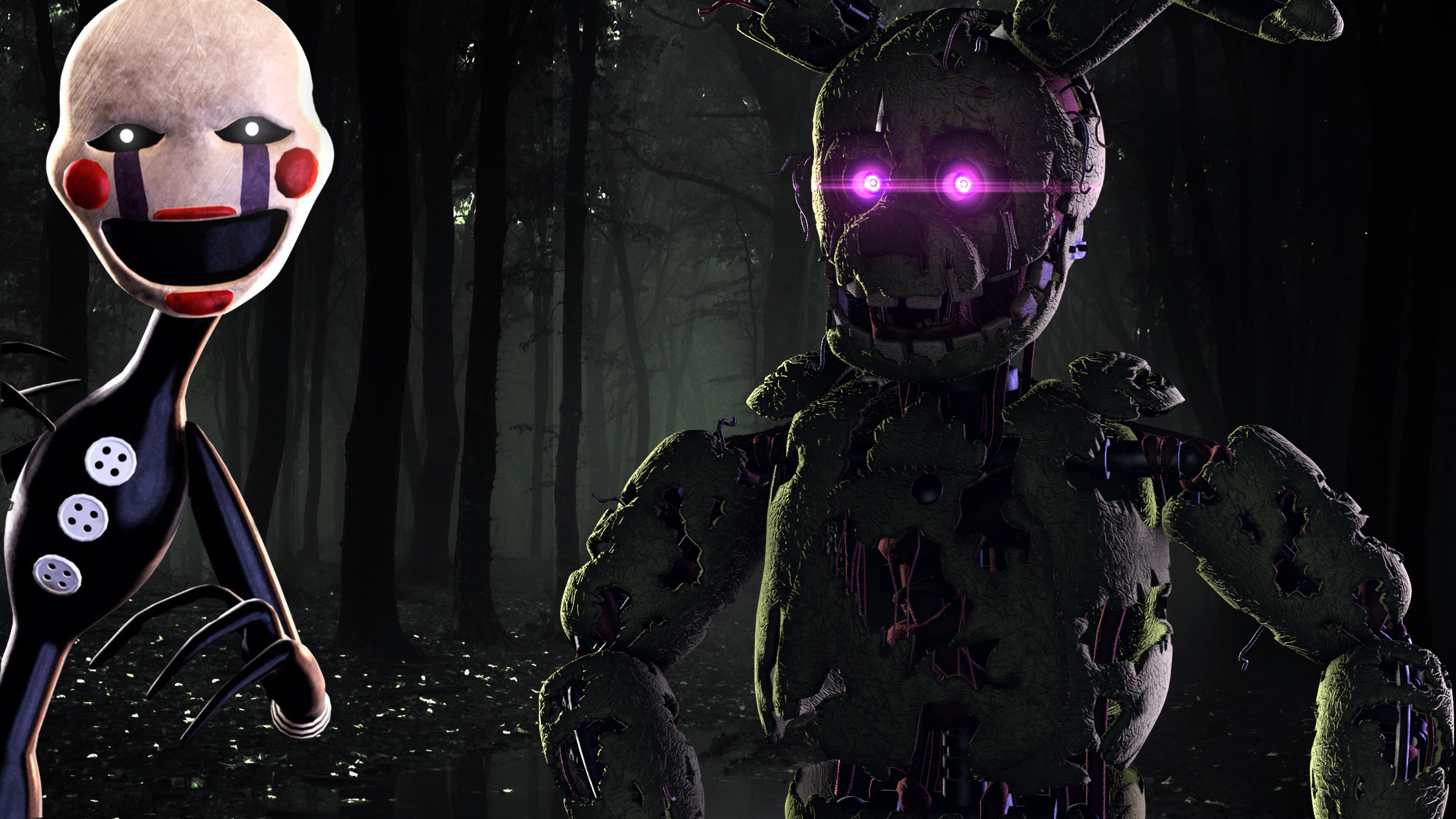 Springtrap and the Puppet by IK4Gamer