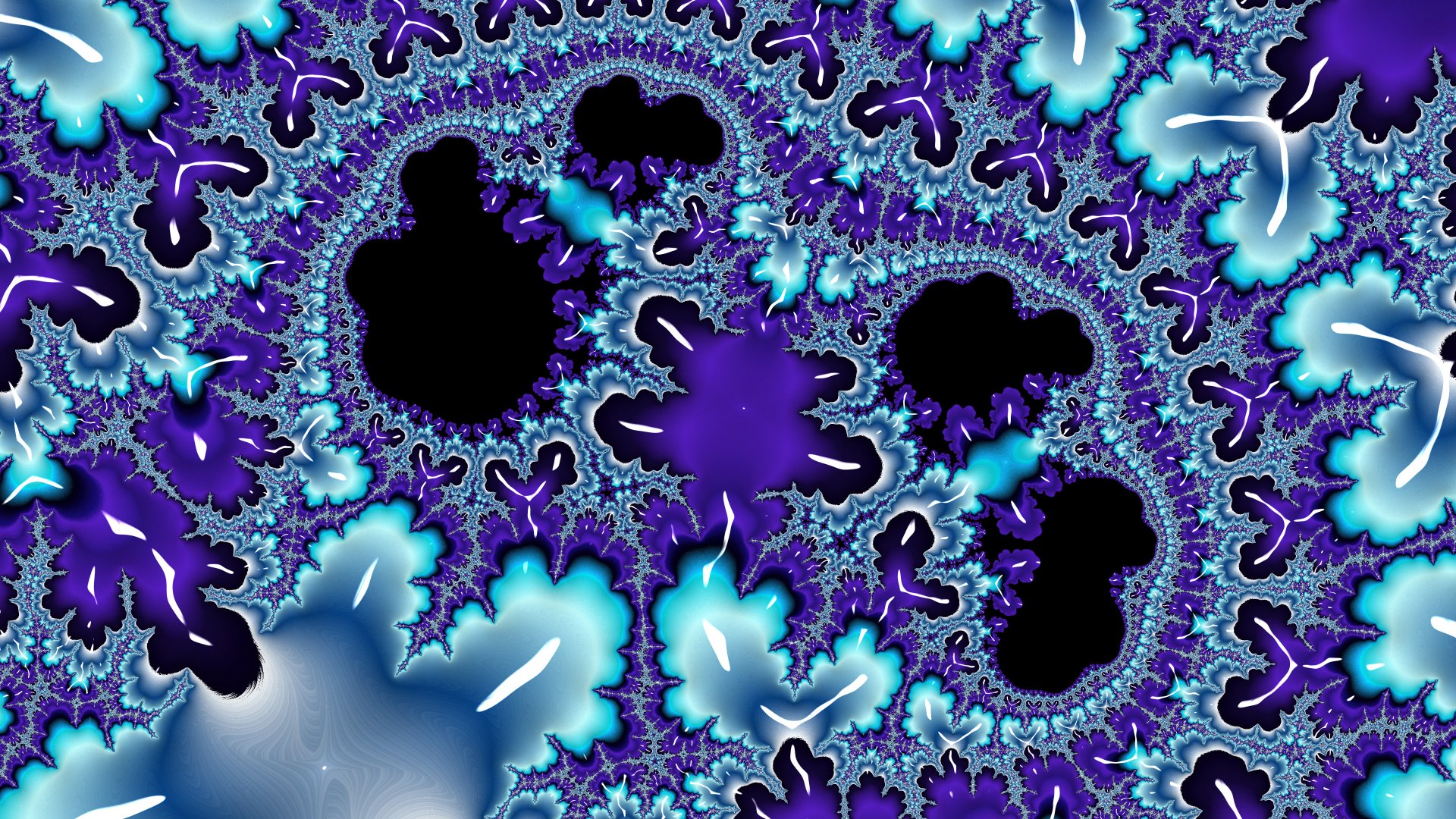 Fractal Art for your Desktop - Purple and Cyan Jolly Rancher Corals by ...
