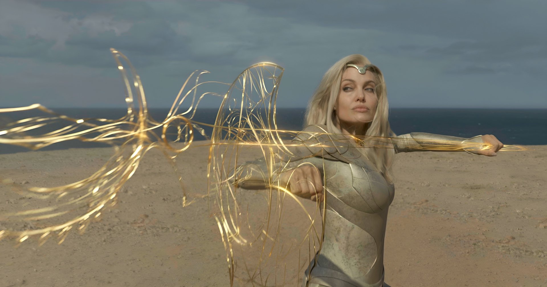 Angelina Jolie As Thena In Eternals 4K Ultra HD Movie Wallpaper 