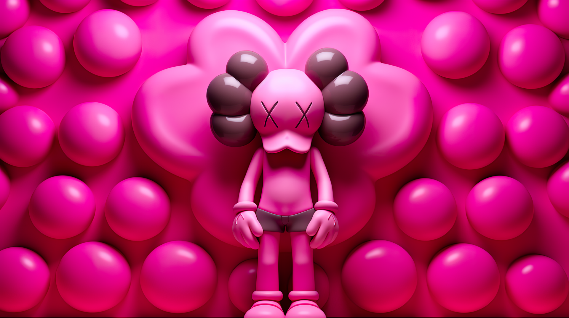 Pink Kaws Wallpaper by patrika