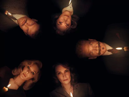 Kenneth Branagh Tina Fey Michelle Yeoh Jamie Dornan kelly reilly movie A Haunting in Venice HD Desktop Wallpaper | Background Image