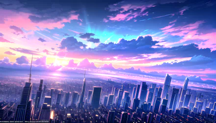  Cityscape in evening