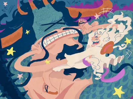  Kaido &amp; Luffy by カ