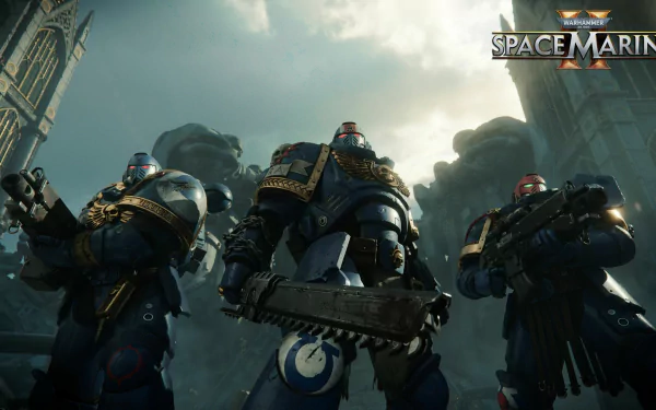 HD Wallpaper of Space Marines from Warhammer 40,000: Space Marine II for Desktop Background.