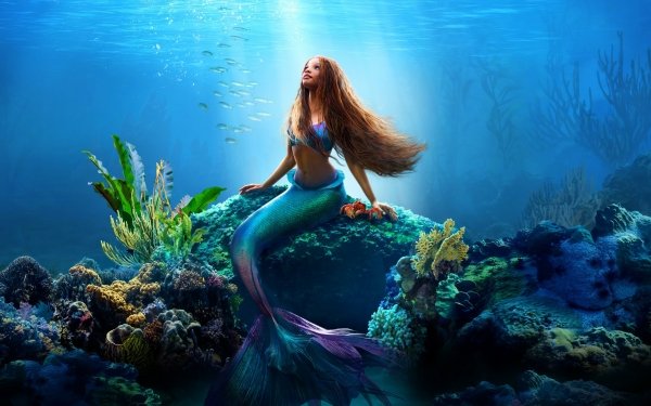 Movie The Little Mermaid (2023) The Little Mermaid Ariel Mermaid HD Wallpaper | Background Image