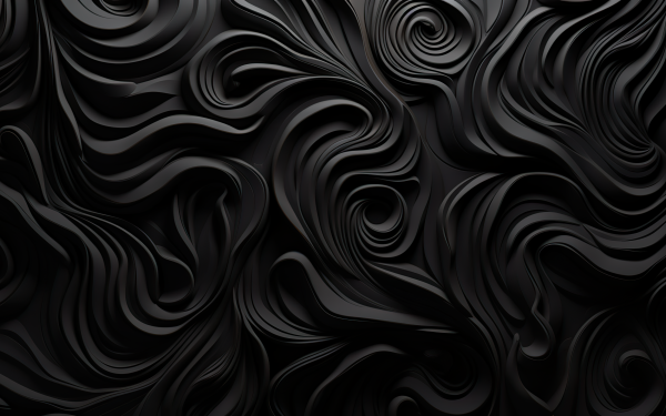Black aesthetic abstract waves HD desktop wallpaper and dark aesthetic background.