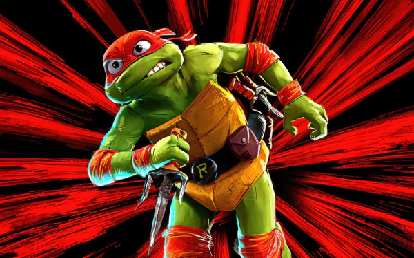 Raphael (TMNT) movie Teenage Mutant Ninja Turtles: Mutant Mayhem HD Desktop Wallpaper | Background Image