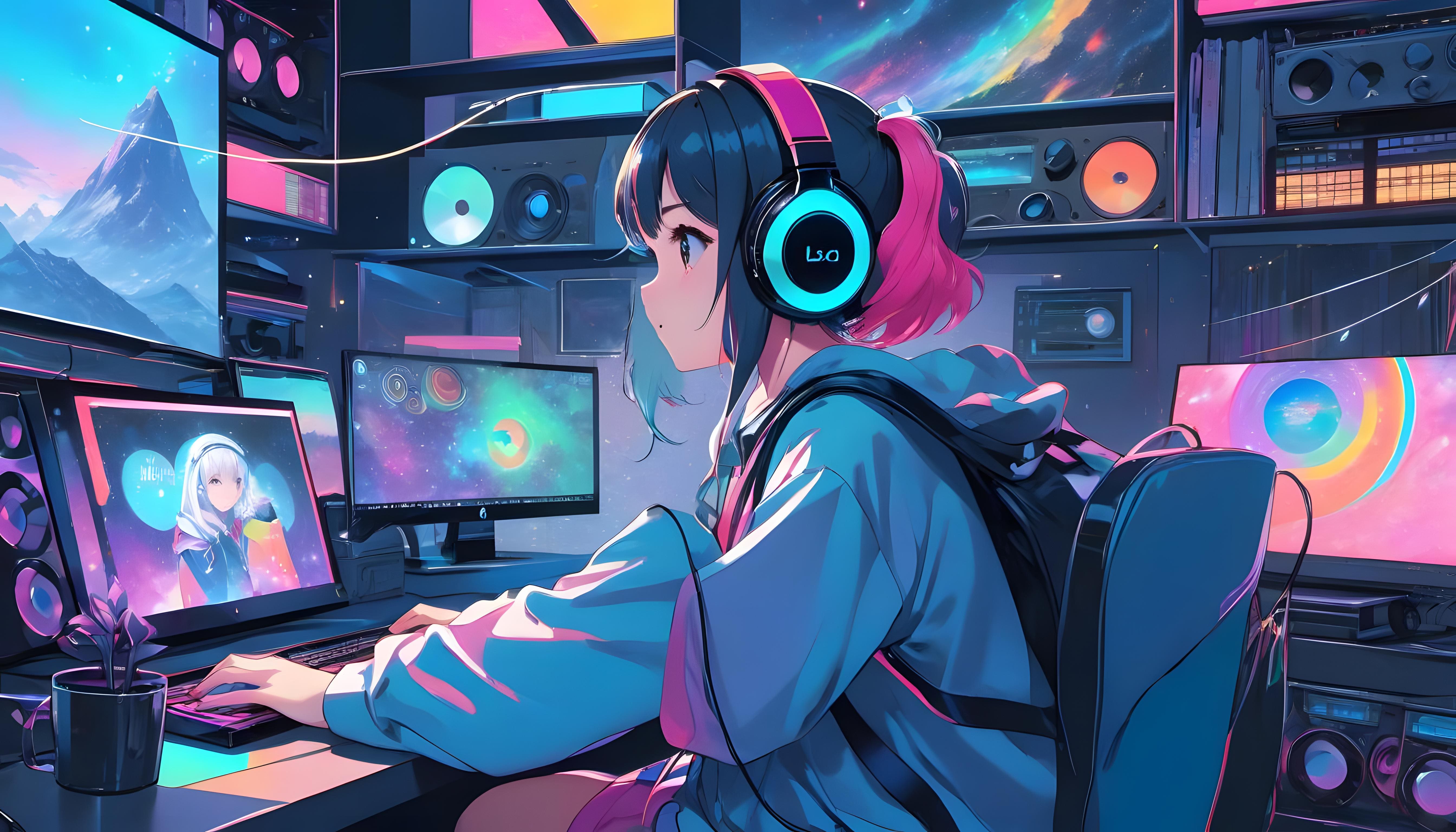 anime gamer girl
