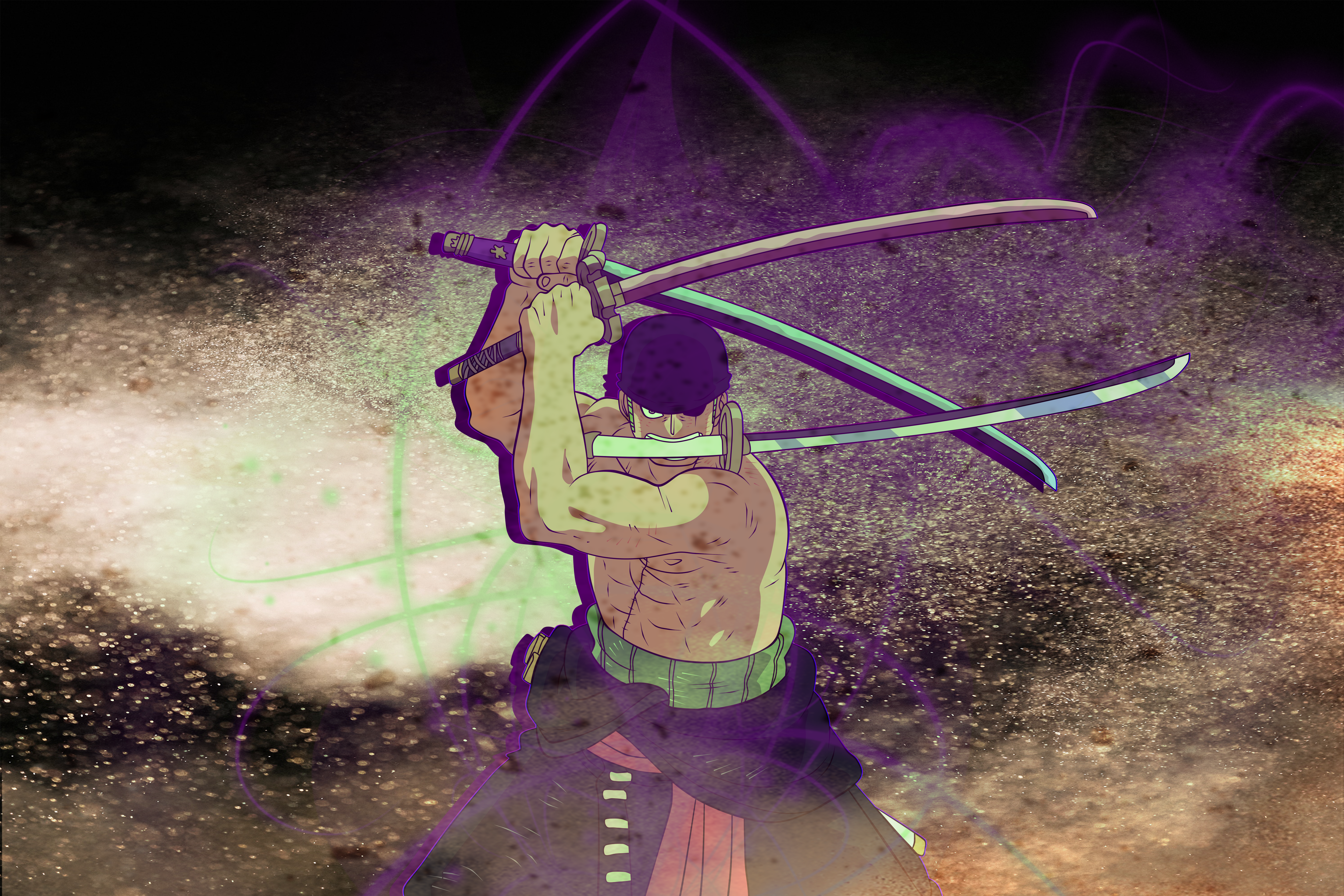 Samurai Zoro, enma, one piece, roronoa zoro, santoryu, sword, three swords,  wano, HD phone wallpaper