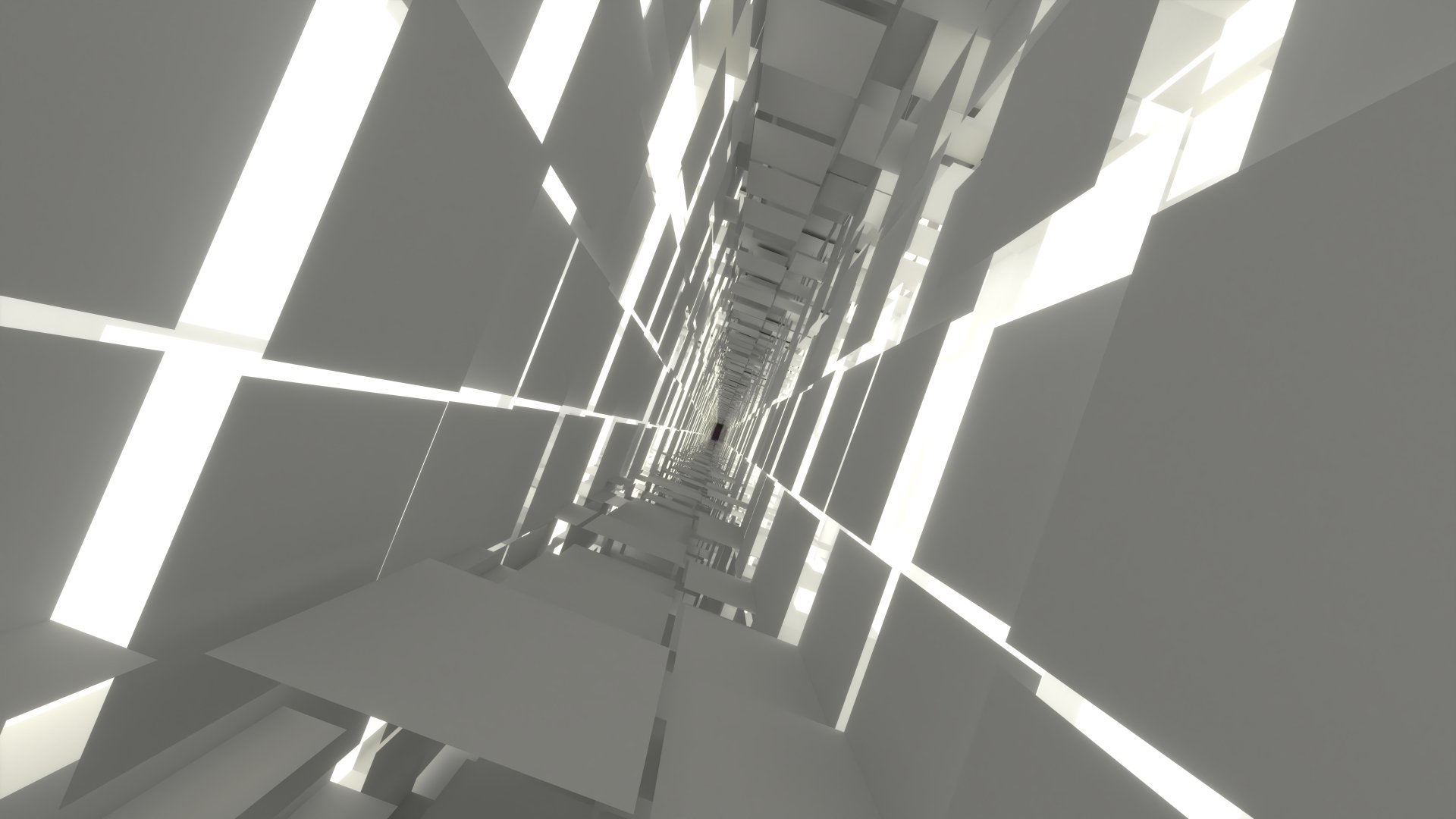 3d Square Tiles Greyscale White Abstract Background by Dr-Pen