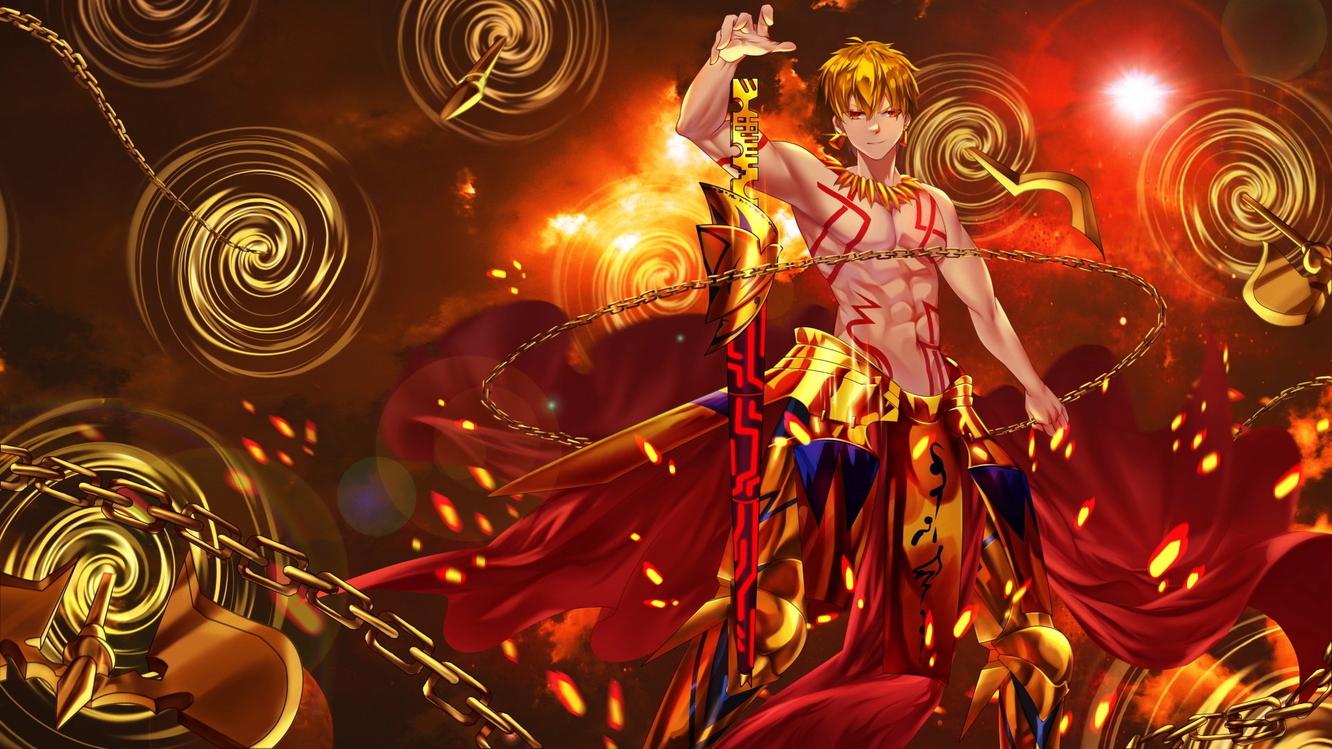 Download Gilgamesh (Fate Series) Archer (Fate/Stay Night) Anime Fate/Stay Night: Unlimited Blade Works 4k Ultra HD Wallpaper