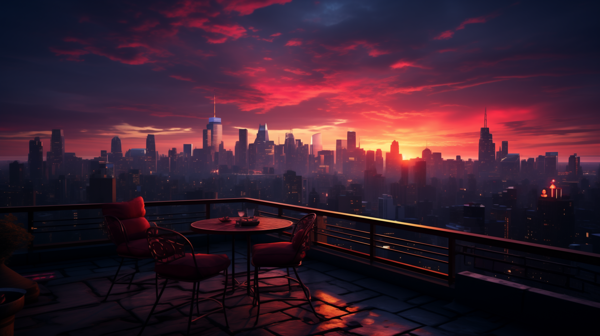 City Sunrise HD Wallpaper - Breathtaking Dawn Skyline by Laxmonaut