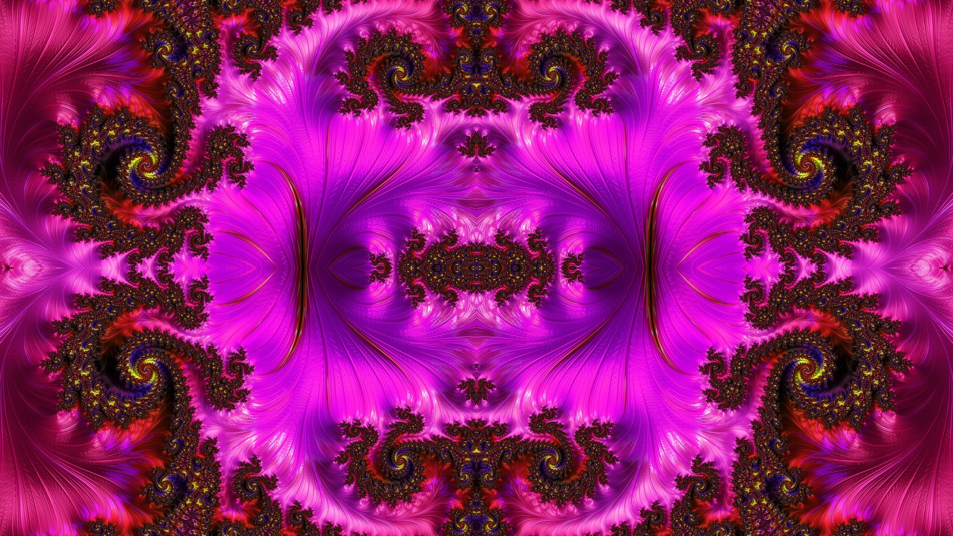 Trippy Psychedelic Fractal Wallpaper by Dr-Pen