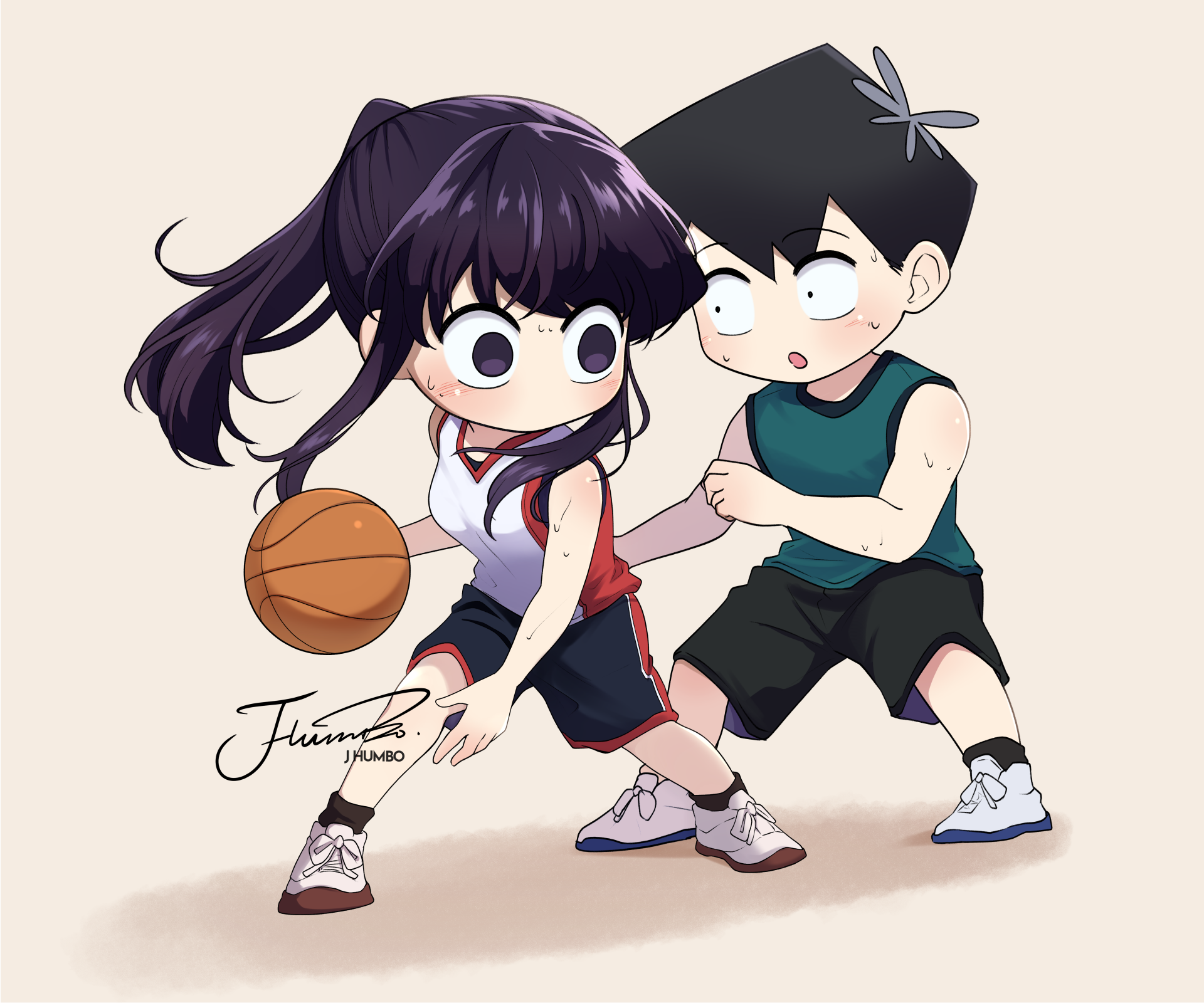 Komi & Tadano Slam Dunk - 4K Ultra HD Anime Wallpaper by ハンボ