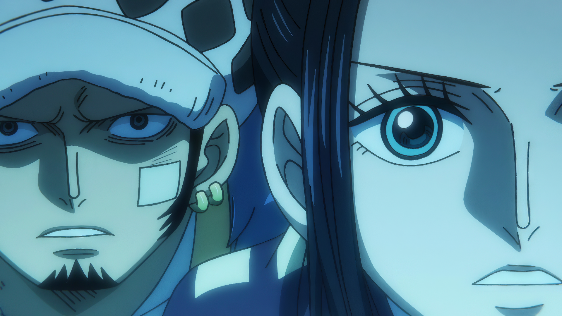 One Piece HD Wallpaper - Nico Robin and Trafalgar Law