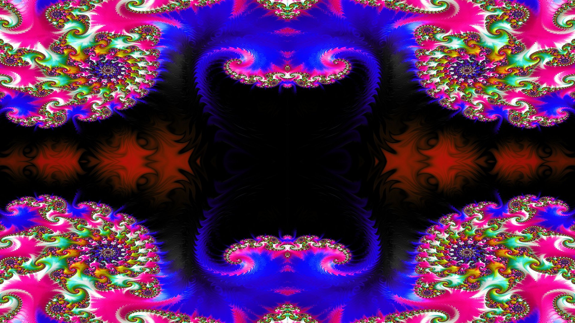 Trippy Psychedelic Fractal Wallpaper by Dr-Pen