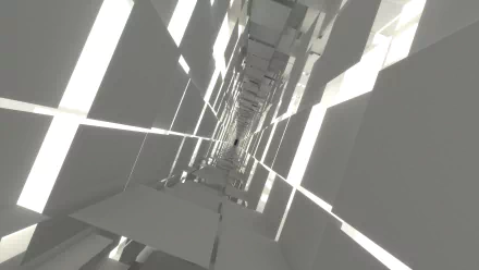  3d Square Tiles Greyscale White Abstract Background