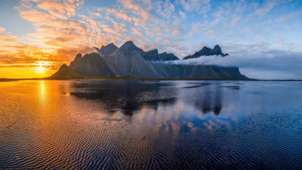 beach mountain Iceland nature Vestrahorn HD Desktop Wallpaper | Background Image