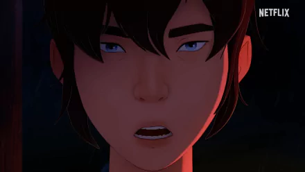 HD desktop wallpaper featuring an animated character with blue eyes, dubbed Blue Eye Samurai, against a dark background with the Netflix logo.