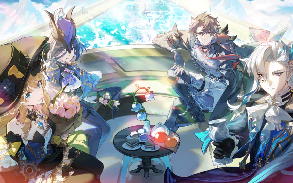Clorinde (Genshin Impact) Navia (Genshin Impact) Neuvillette (Genshin Impact) Wriothesley (Genshin Impact) video game Genshin Impact HD Desktop Wallpaper | Background Image