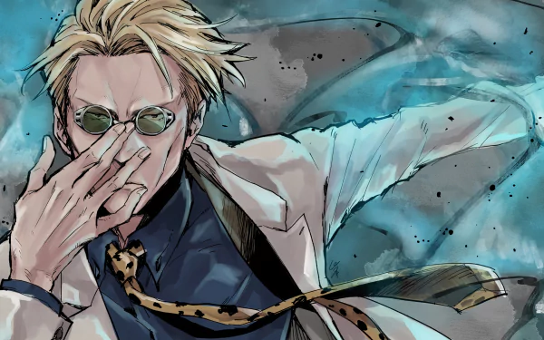 A vibrant HD wallpaper featuring Kento Nanami from Jujutsu Kaisen, showcasing his distinct style and confident demeanor against a dynamic backdrop.