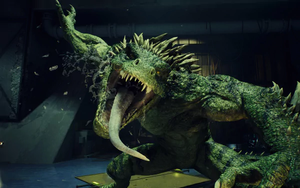 HD wallpaper of the Lizard from Marvel's Spider-Man 2, showcasing the character in high detail for a desktop background.