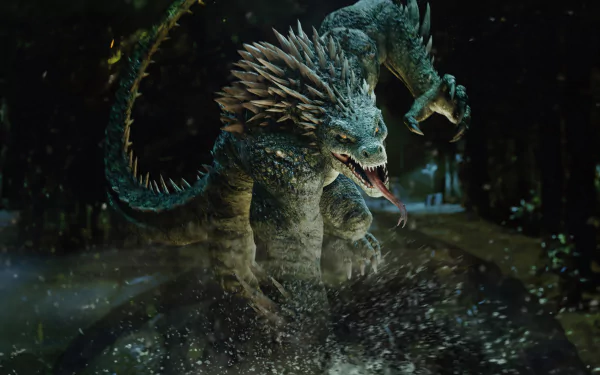 HD desktop wallpaper featuring the Lizard from Marvel's Spider-Man 2 video game.