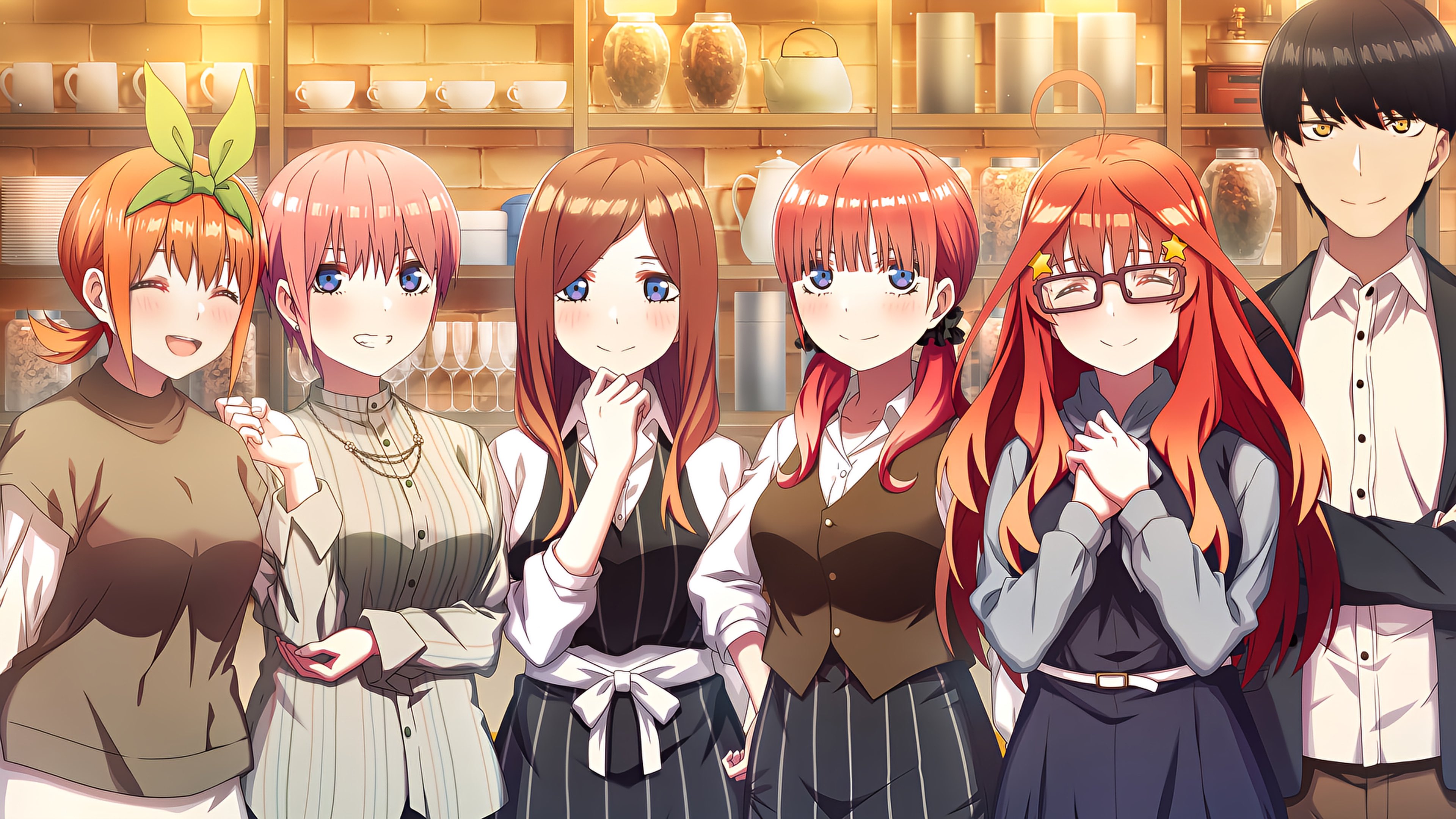 Hình nền : Anime cô gái, 5 toubun no Hanayome, Nakano Yotsuba, Nakano  Itsuki, Nakano Nino, Nakano Ichika, Nakano Miku, tóc ngắn, tóc dài, Tóc  hồng, Brunette, Râu đỏ, Nhóm phụ nữ,