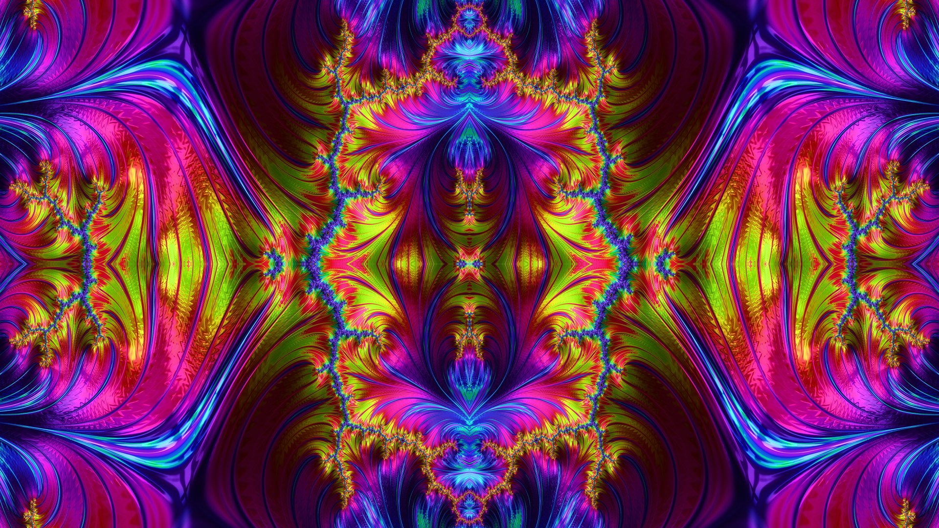 Trippy Psychedelic Fractal 4k Desktop Wallpaper by Dr-Pen