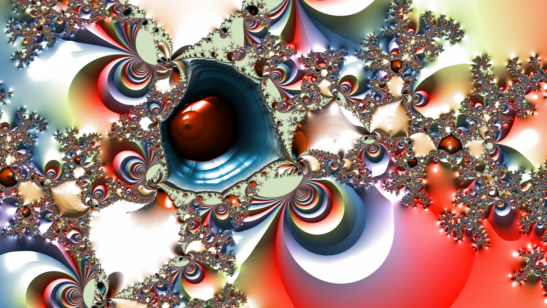 Trippy Psychedelic Fractal Wallpaper by Dr-Pen