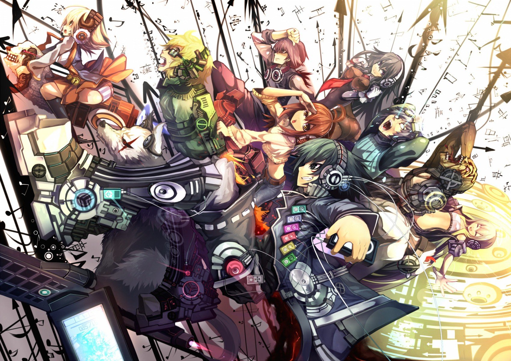 Download Anime Headphones Wallpaper