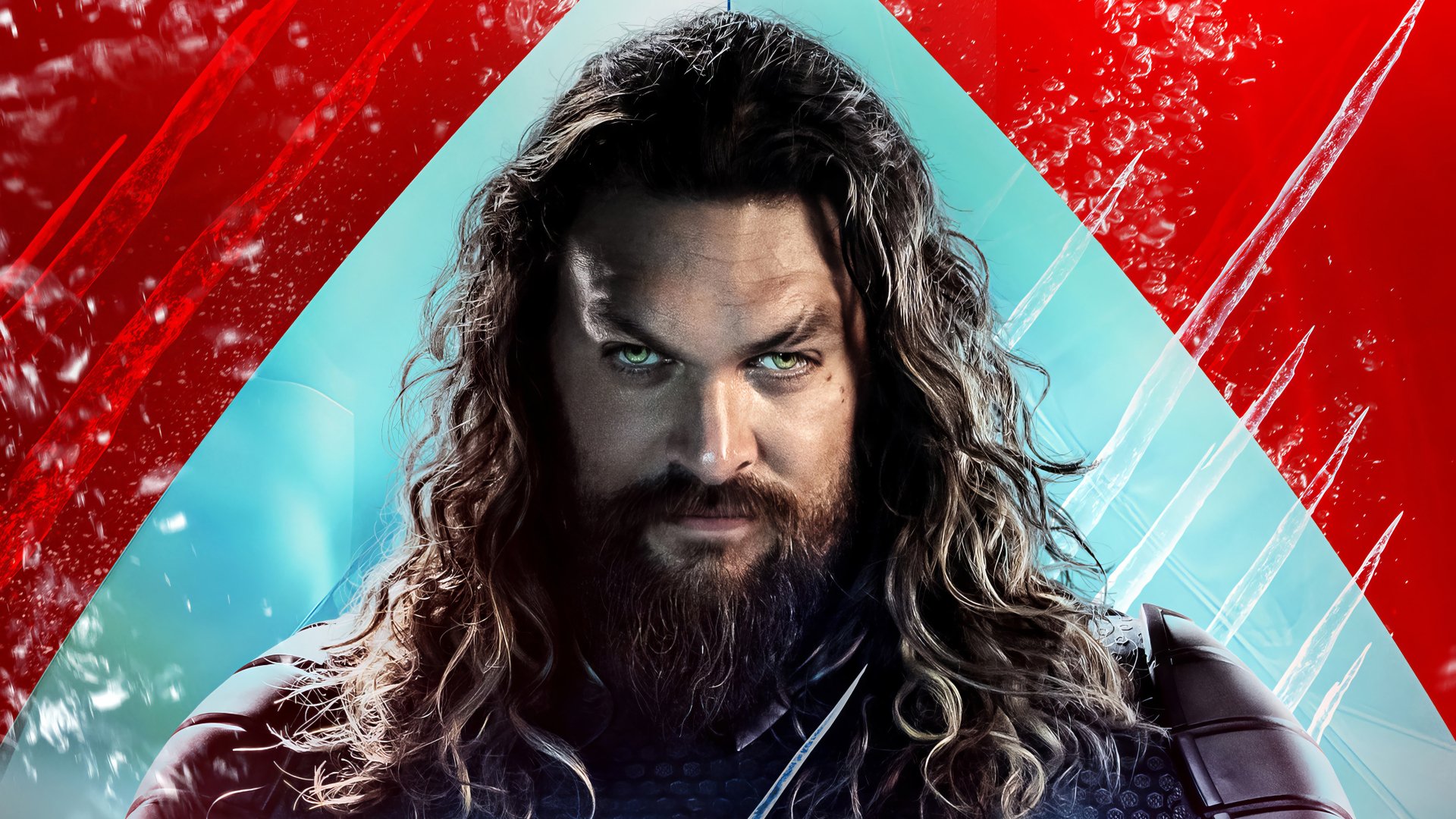 HD wallpaper of Aquaman from Aquaman and The Lost Kingdom movie featuring a determined character portrayal.