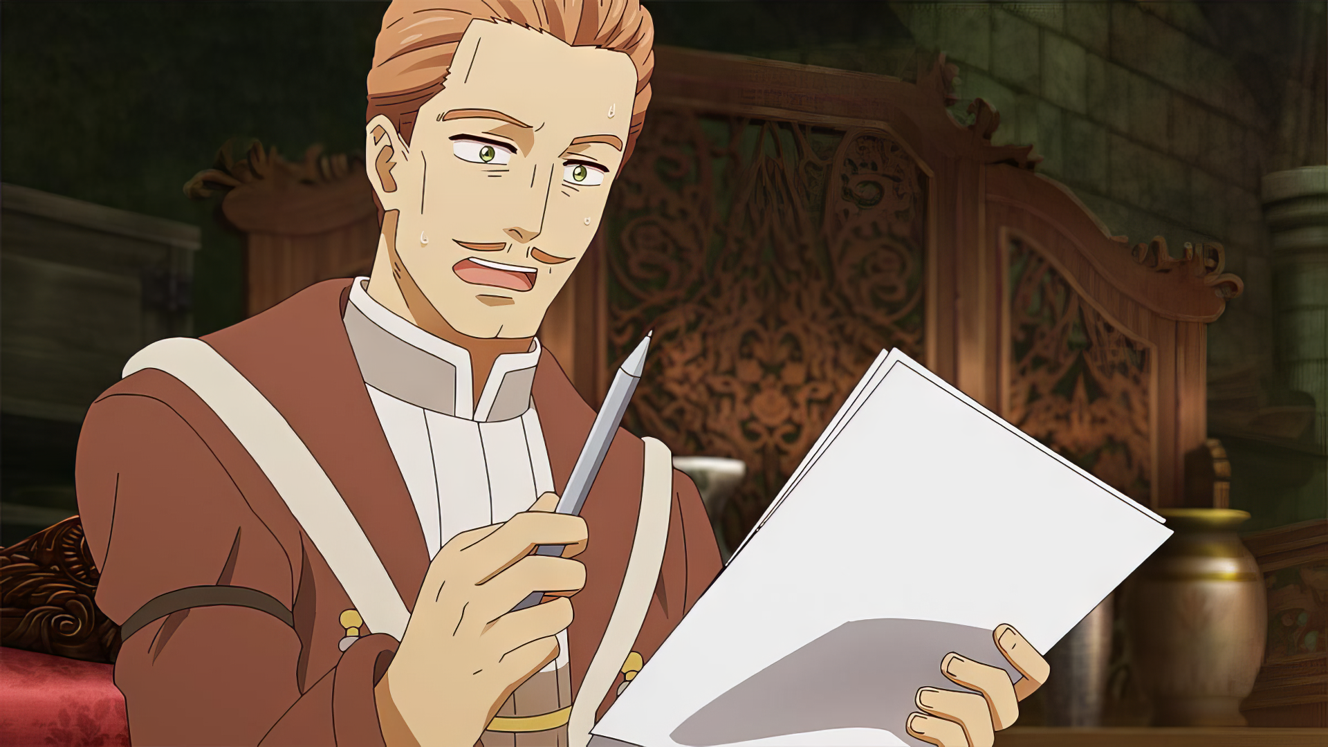 Anime character from Sasaki and Peeps holding a pen and paper, HD desktop wallpaper and background.