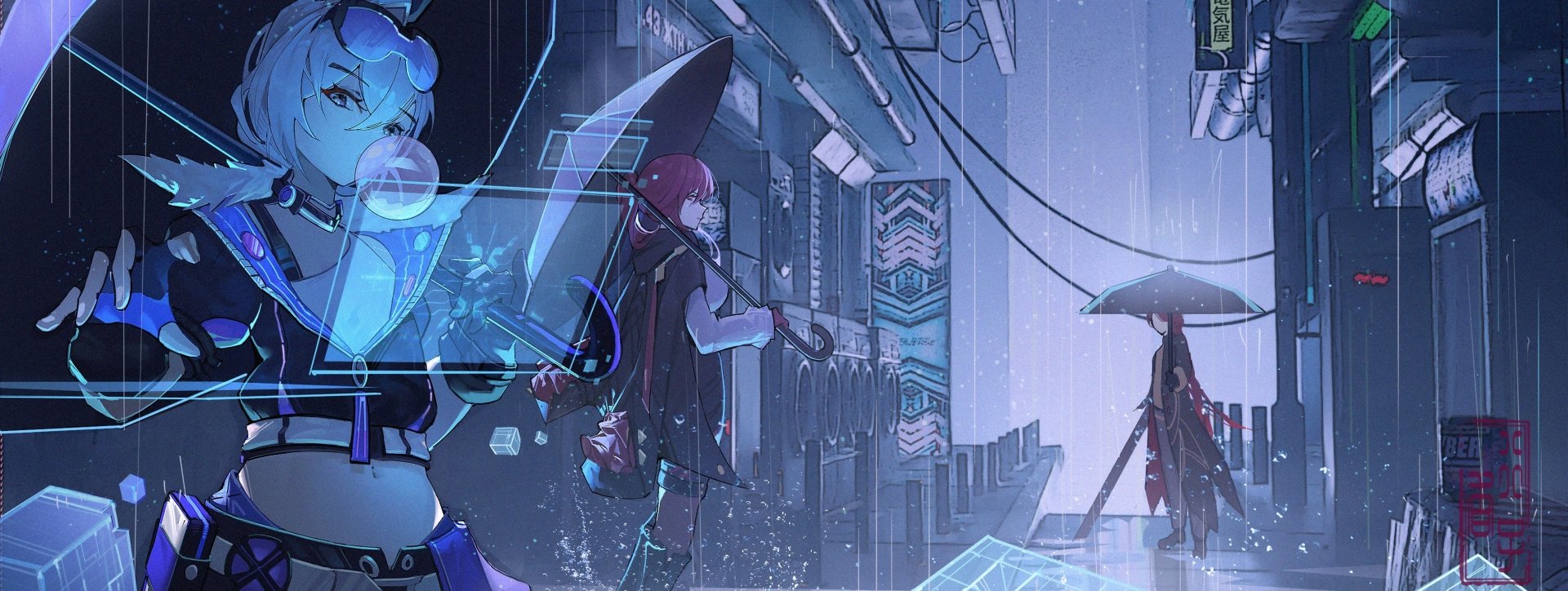 Download Honkai: Star Rail Kafka (Honkai: Star Rail) Blade (Honkai: Star Rail) Silver Wolf (Honkai: Star Rail) HD Wallpaper by 千早Tihaya