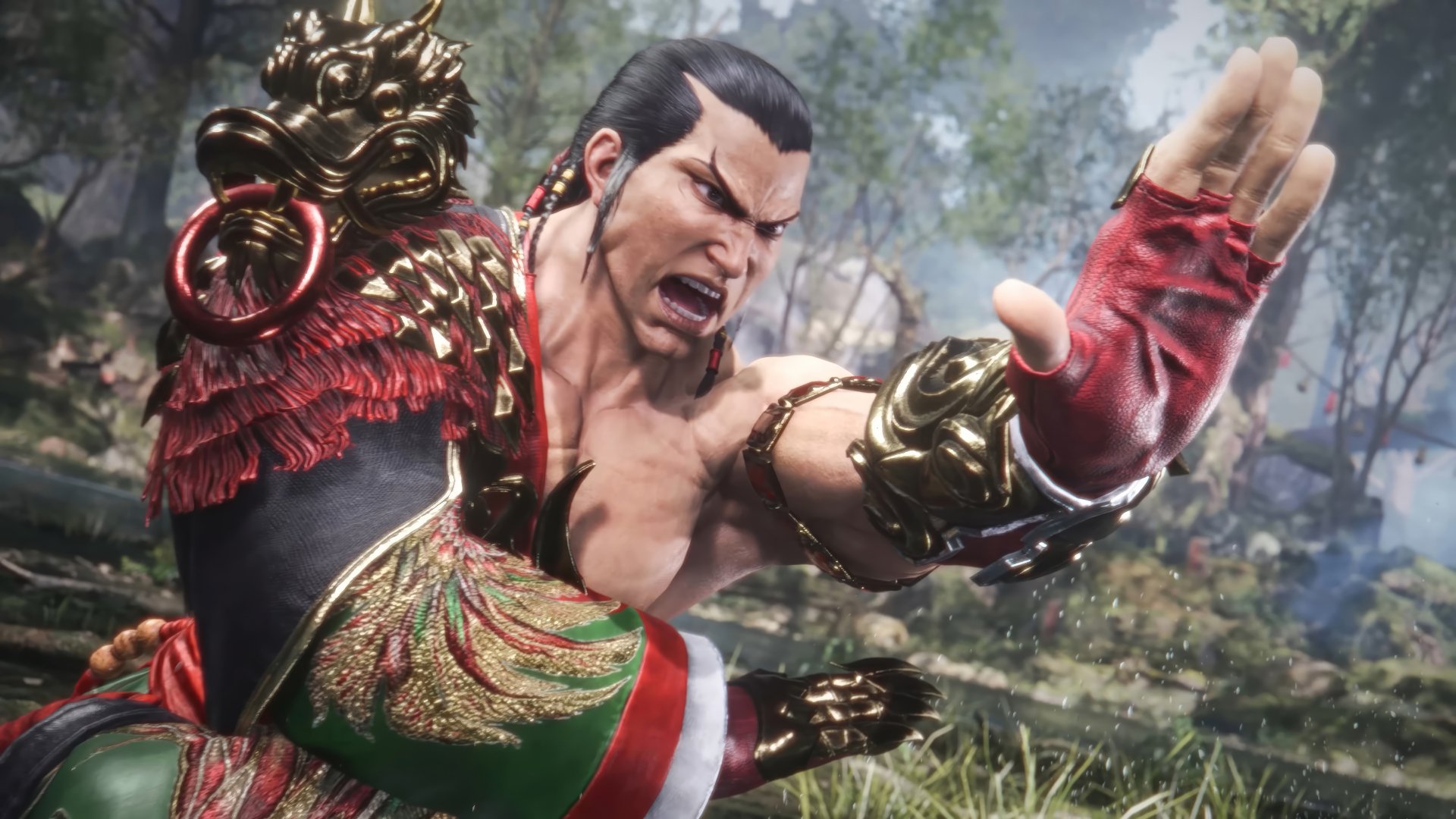 HD desktop wallpaper featuring Feng Wei from Tekken 8 video game with dynamic pose in high-resolution background.