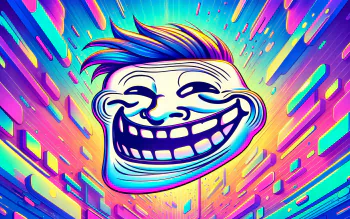 Troll Face HD Wallpaper - Vibrant Meme Background by robokoboto