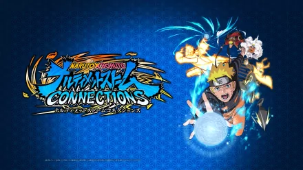 HD desktop wallpaper for NARUTO X BORUTO Ultimate Ninja STORM CONNECTIONS featuring dynamic character graphics on a blue background.