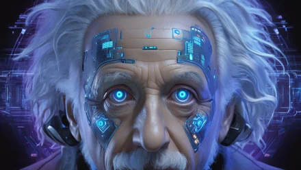  Cyberpunk Albert Einstein