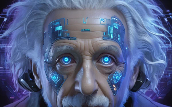  Cyberpunk Albert Einstein