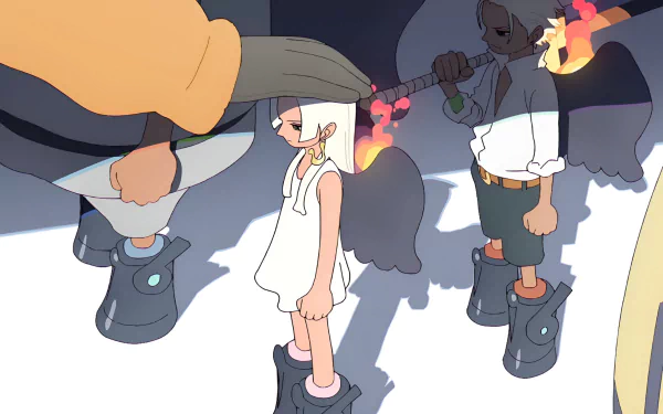 HD anime desktop wallpaper featuring S-Snake and S-Hawk from One Piece in a dynamic, stylized scene with dark shadows and bright highlights.