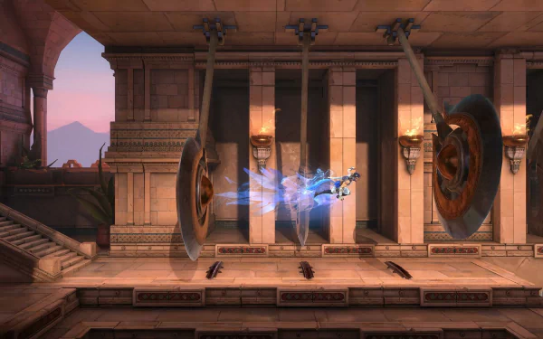 HD wallpaper of Prince of Persia: The Lost Crown video game scene with protagonist in action for desktop background.